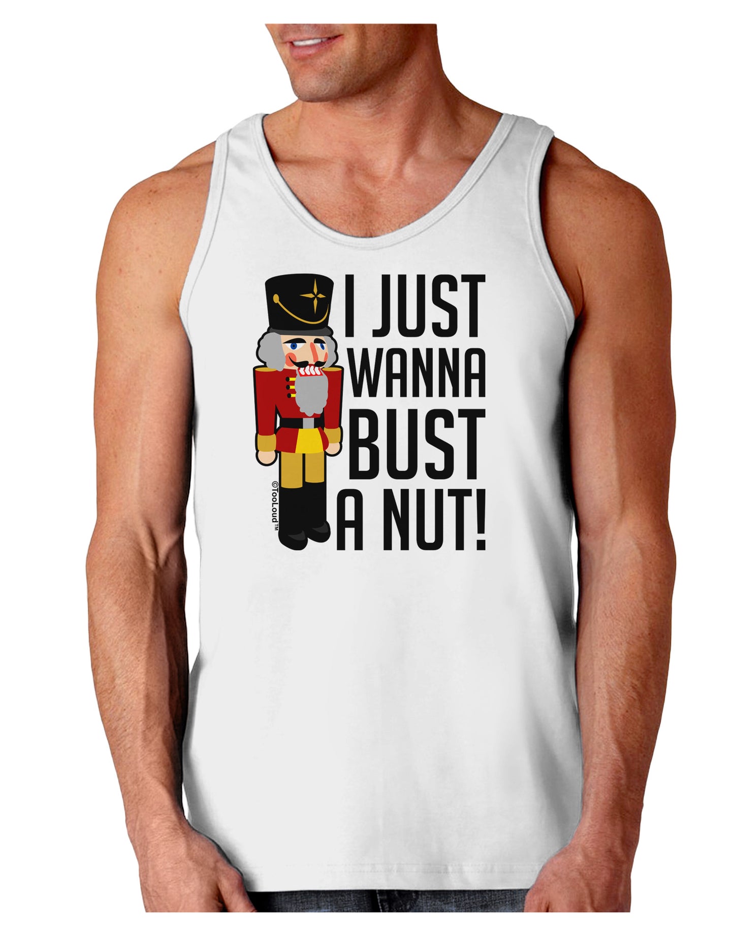 I Just Wanna Bust A Nut Nutcracker Loose Tank Top by-Loose Tank Top-TooLoud-White-Small-Davson Sales