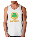 Shamrock Button - Lucky Loose Tank Top by TooLoud-Loose Tank Top-TooLoud-White-Small-Davson Sales