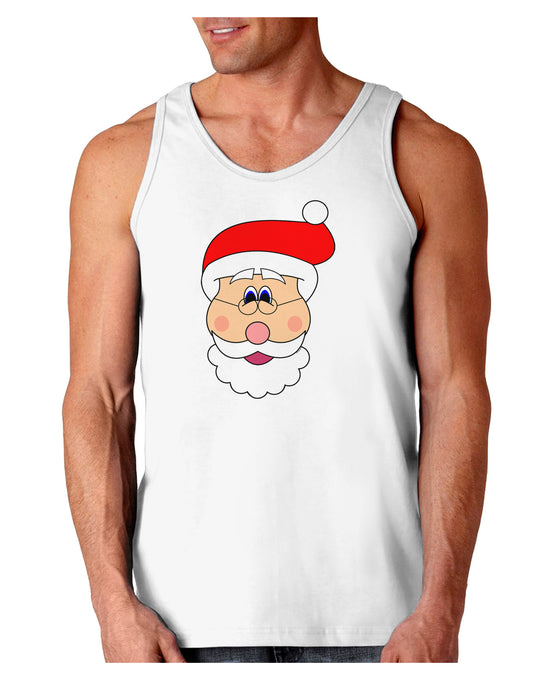 Santa Claus Face Christmas Loose Tank Top-Loose Tank Top-TooLoud-White-Small-Davson Sales