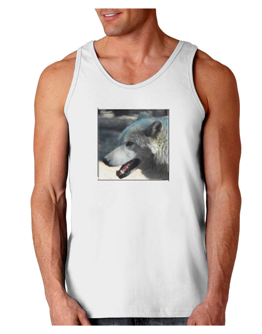 TooLoud White Wolf Face Loose Tank Top-Loose Tank Top-TooLoud-White-Small-Davson Sales