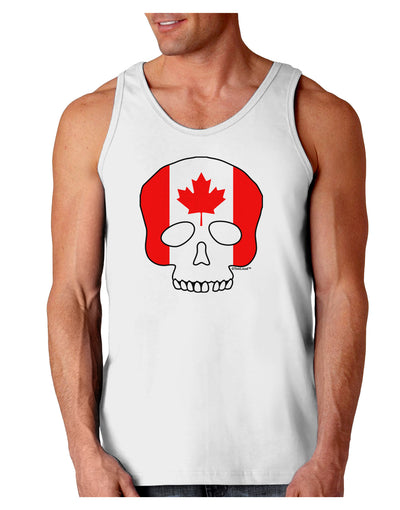 Skull Flag Canada Loose Tank Top-Loose Tank Top-TooLoud-White-Small-Davson Sales