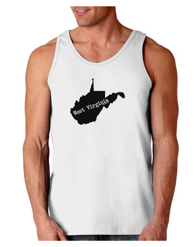 West Virginia - United States Shape Loose Tank Top-Loose Tank Top-TooLoud-White-Small-Davson Sales