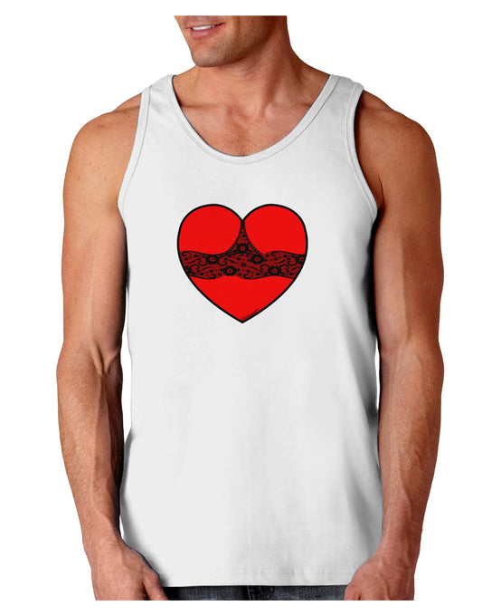 Black Lace Panty Heart Loose Tank Top-Loose Tank Top-TooLoud-White-Small-Davson Sales