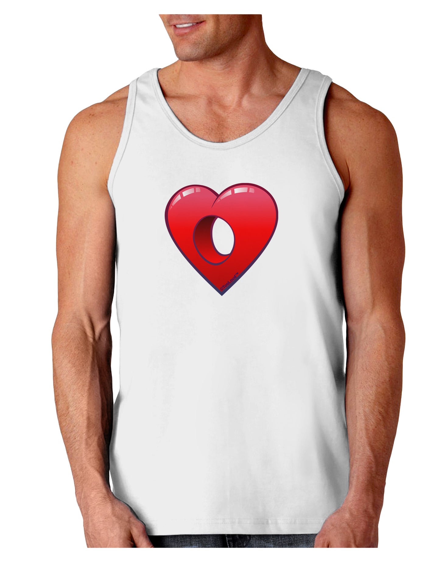 Hole Heartedly Broken Heart Loose Tank Top by-Loose Tank Top-TooLoud-White-Small-Davson Sales