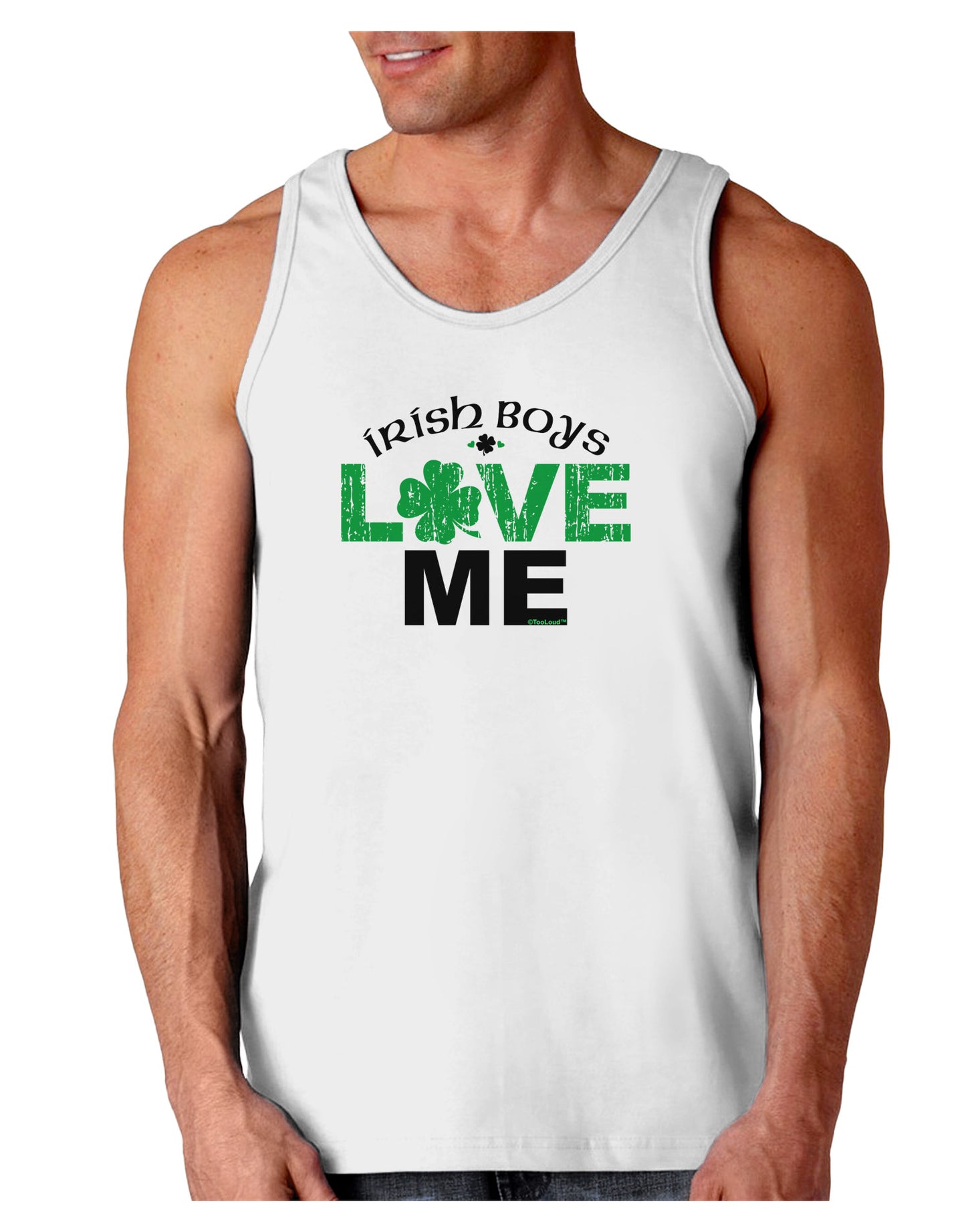 Irish Boys Love Me Loose Tank Top-Loose Tank Top-TooLoud-White-Small-Davson Sales