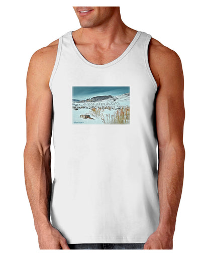 CO Snow Scene Text Loose Tank Top-Loose Tank Top-TooLoud-White-Small-Davson Sales
