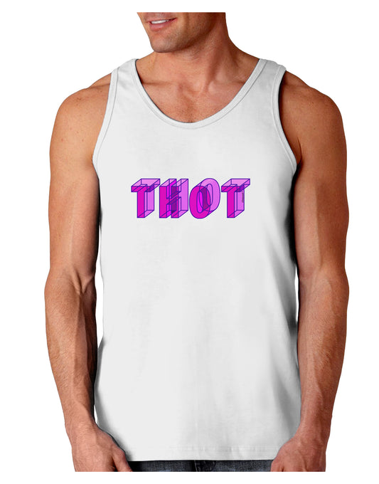 THOT Artistic Text Loose Tank Top-Loose Tank Top-TooLoud-White-Small-Davson Sales