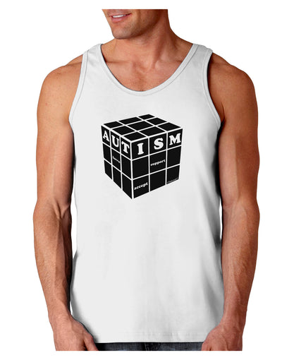 Autism Awareness - Cube B & W Loose Tank Top-Loose Tank Top-TooLoud-White-Small-Davson Sales