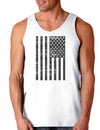 Vintage Black and White USA Flag Loose Tank Top-Loose Tank Top-TooLoud-White-Small-Davson Sales