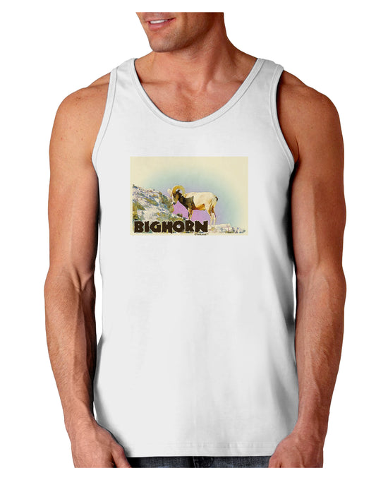 Bighorn Ram WatercolorText Loose Tank Top-Loose Tank Top-TooLoud-White-Small-Davson Sales