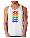 Colorful Rainbow Mustaches Loose Tank Top-Loose Tank Top-TooLoud-White-Small-Davson Sales