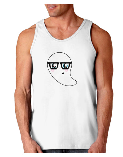 Cute Nerd Ghost Halloween Loose Tank Top-Loose Tank Top-TooLoud-White-Small-Davson Sales