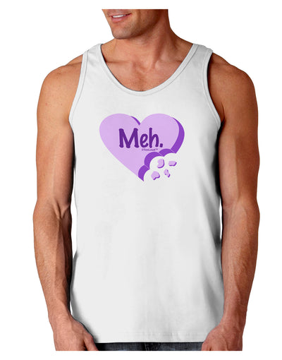 Meh Candy Heart Purple - Valentines Day Loose Tank Top by TooLoud-Loose Tank Top-TooLoud-White-Small-Davson Sales