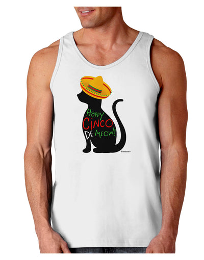 Happy Cinco de Meow - Cinco de Mayo Cat Loose Tank Top by TooLoud-Loose Tank Top-TooLoud-White-Small-Davson Sales