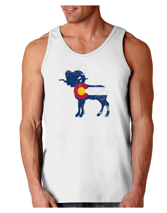 Grunge Colorado Emblem Flag Loose Tank Top-Mens-LooseTanktops-TooLoud-White-Small-Davson Sales