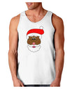 Black Santa Claus Face Christmas Loose Tank Top-Loose Tank Top-TooLoud-White-Small-Davson Sales