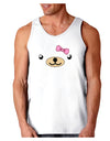 Kyu-T Face - Beartholomea Cute Girl Bear Loose Tank Top-Loose Tank Top-TooLoud-White-Small-Davson Sales