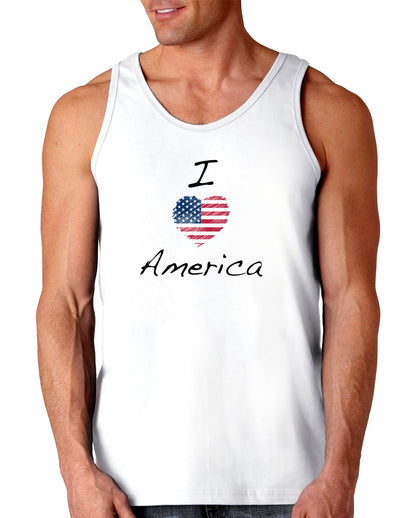 I Heart America Scribble Loose Tank Top-Loose Tank Top-TooLoud-White-Small-Davson Sales