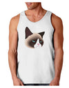 Cute Disgruntled Siamese Cat Loose Tank Top-Loose Tank Top-TooLoud-White-Small-Davson Sales