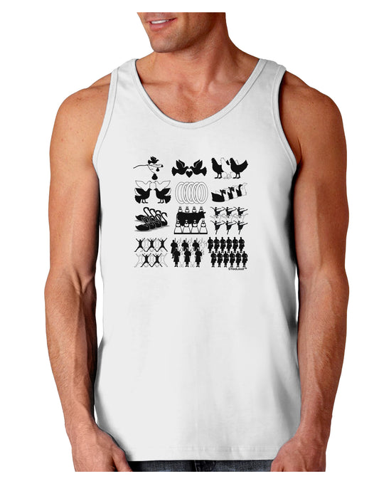 Twelve Days of Christmas Loose Tank Top-Loose Tank Top-TooLoud-White-Small-Davson Sales