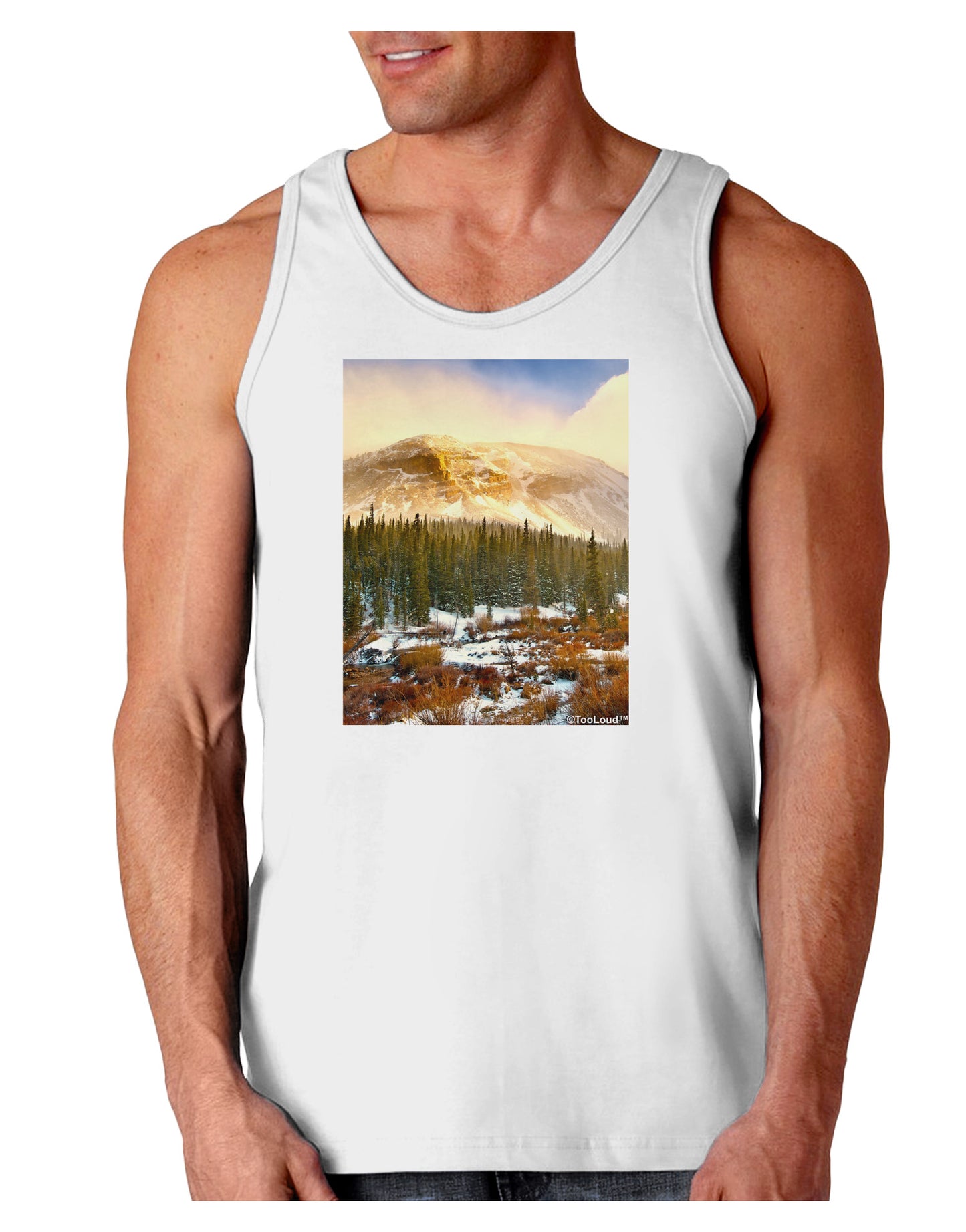 Nature Photography - Mountain Glow Loose Tank Top by-Loose Tank Top-TooLoud-White-Small-Davson Sales