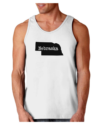 Nebraska - United States Shape Loose Tank Top by TooLoud-Loose Tank Top-TooLoud-White-Small-Davson Sales