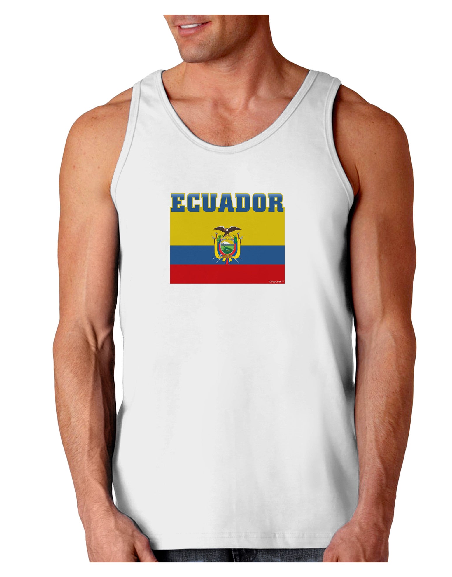 Ecuador Flag Loose Tank Top-Loose Tank Top-TooLoud-White-Small-Davson Sales