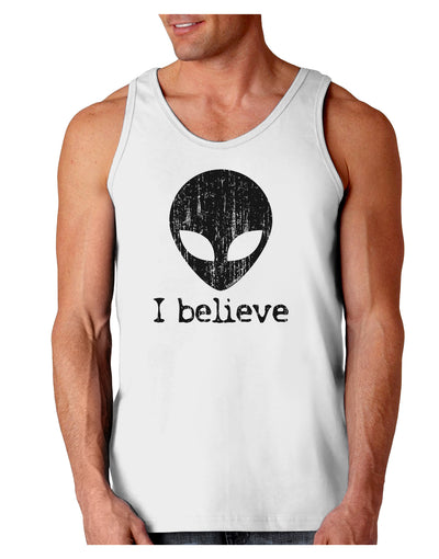 Extraterrestrial - I Believe Distressed Loose Tank Top by TooLoud-Loose Tank Top-TooLoud-White-Small-Davson Sales