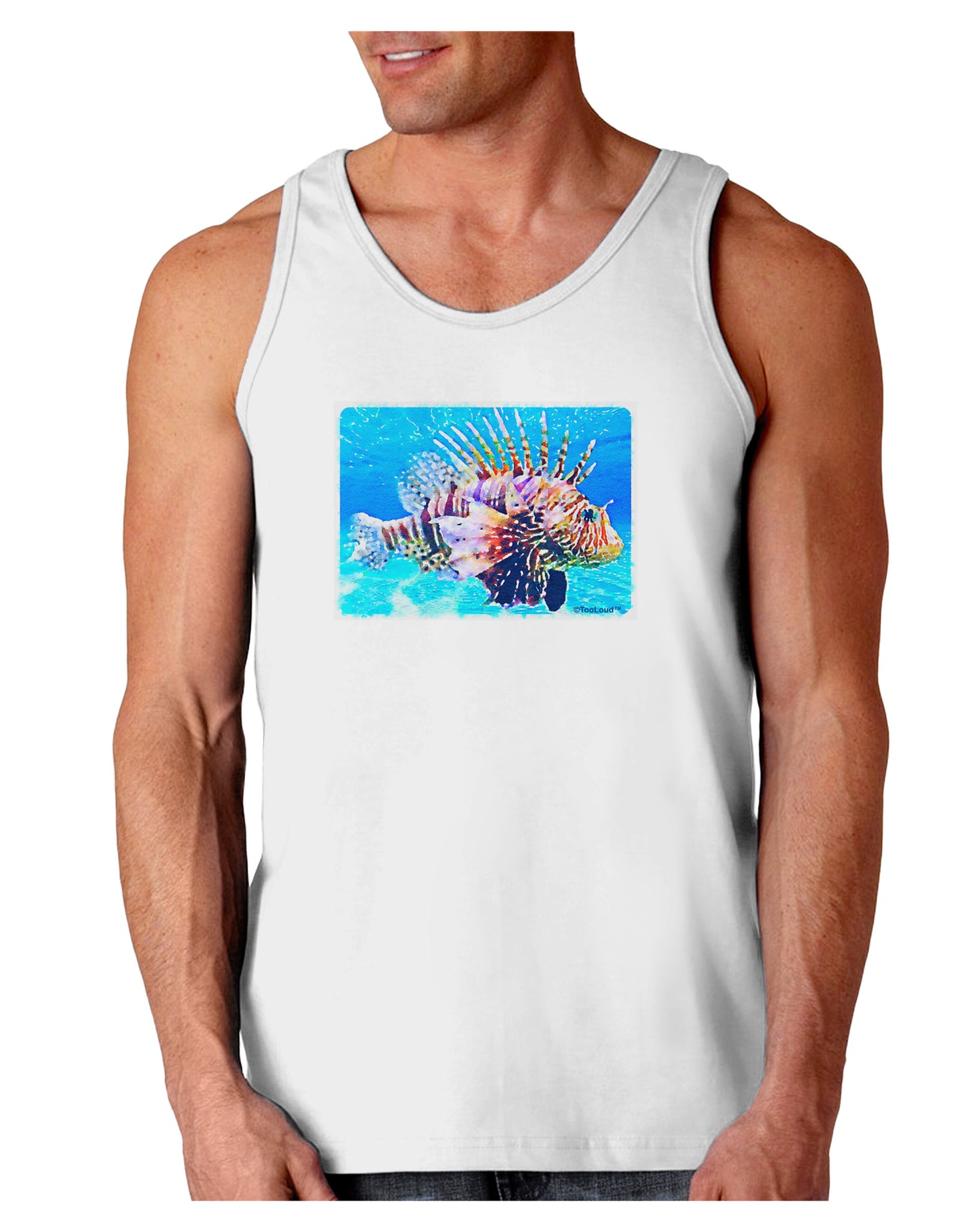 Lionfish in Watercolor Loose Tank Top by-Loose Tank Top-TooLoud-White-Small-Davson Sales