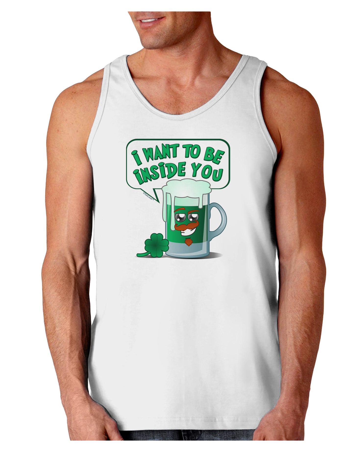 Green Beer - Inside You Loose Tank Top-Loose Tank Top-TooLoud-White-Small-Davson Sales