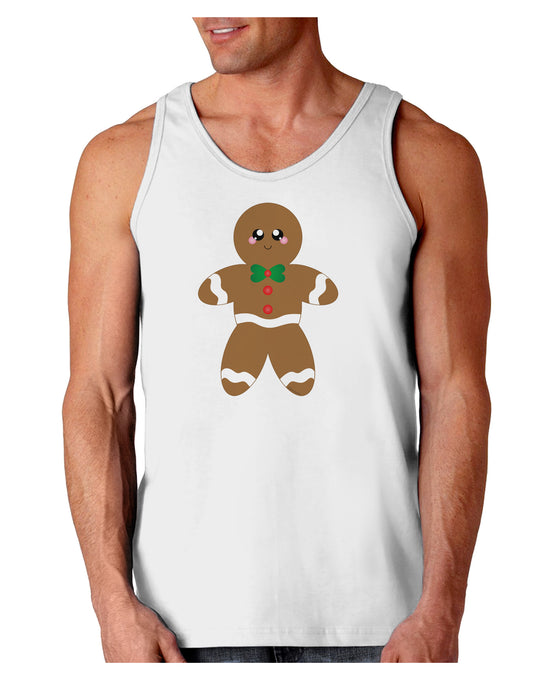 Cute Gingerbread Man Christmas Loose Tank Top-Loose Tank Top-TooLoud-White-Small-Davson Sales