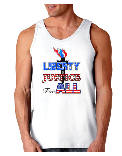 Liberty and Justice for All Loose Tank Top-Loose Tank Top-TooLoud-White-Small-Davson Sales