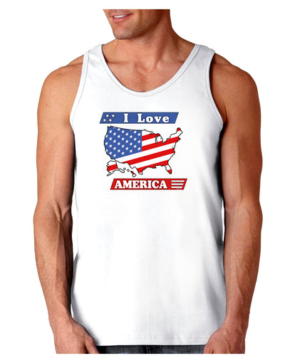 I Love America Loose Tank Top-Loose Tank Top-TooLoud-White-Small-Davson Sales