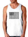Distressed Black and White American Flag Loose Tank Top-Loose Tank Top-TooLoud-White-Small-Davson Sales