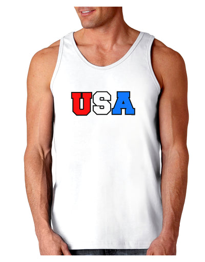 Collegiate USA Loose Tank Top-Loose Tank Top-TooLoud-White-Small-Davson Sales