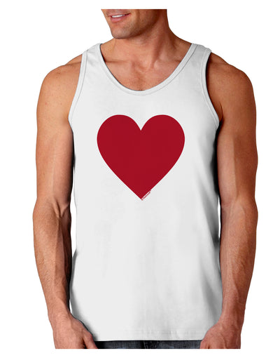 Big Red Heart Valentine's Day Loose Tank Top-Loose Tank Top-TooLoud-White-Small-Davson Sales