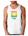 iToke Logo - Marijuana Leaf Loose Tank Top-Loose Tank Top-TooLoud-White-Small-Davson Sales