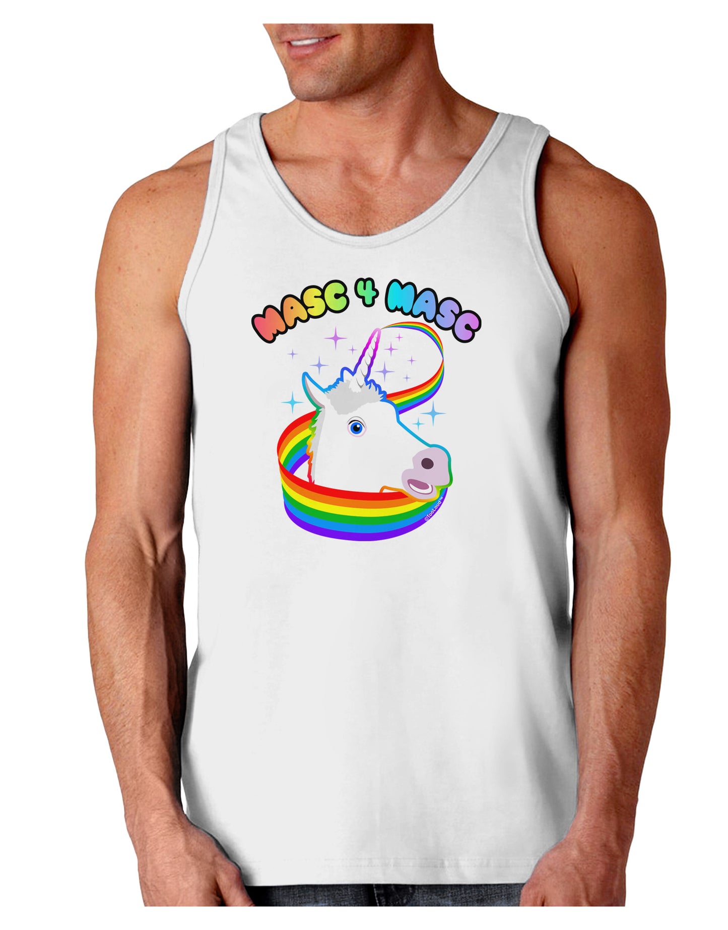 Masc 4 Masc Pranciful Unicorn Loose Tank Top-Loose Tank Top-TooLoud-White-Small-Davson Sales