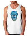 Version 3 Blue Day of the Dead Calavera Loose Tank Top-Loose Tank Top-TooLoud-White-Small-Davson Sales