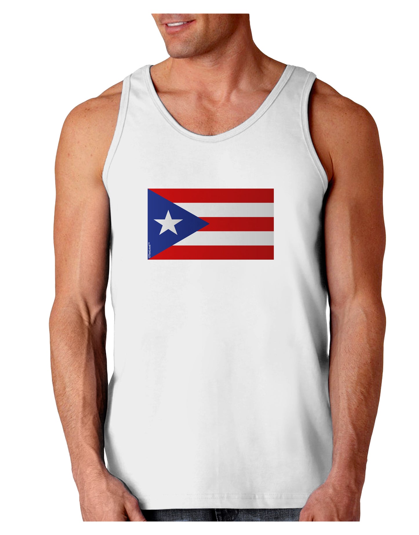 Puerto Rico Flag Loose Tank Top-Loose Tank Top-TooLoud-White-Small-Davson Sales
