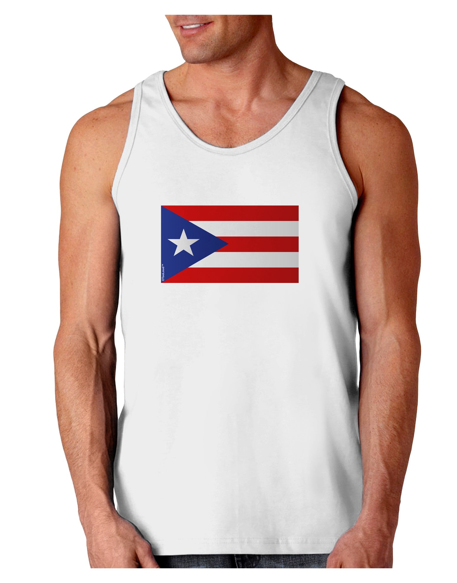 Puerto Rico Flag Loose Tank Top-Loose Tank Top-TooLoud-White-Small-Davson Sales