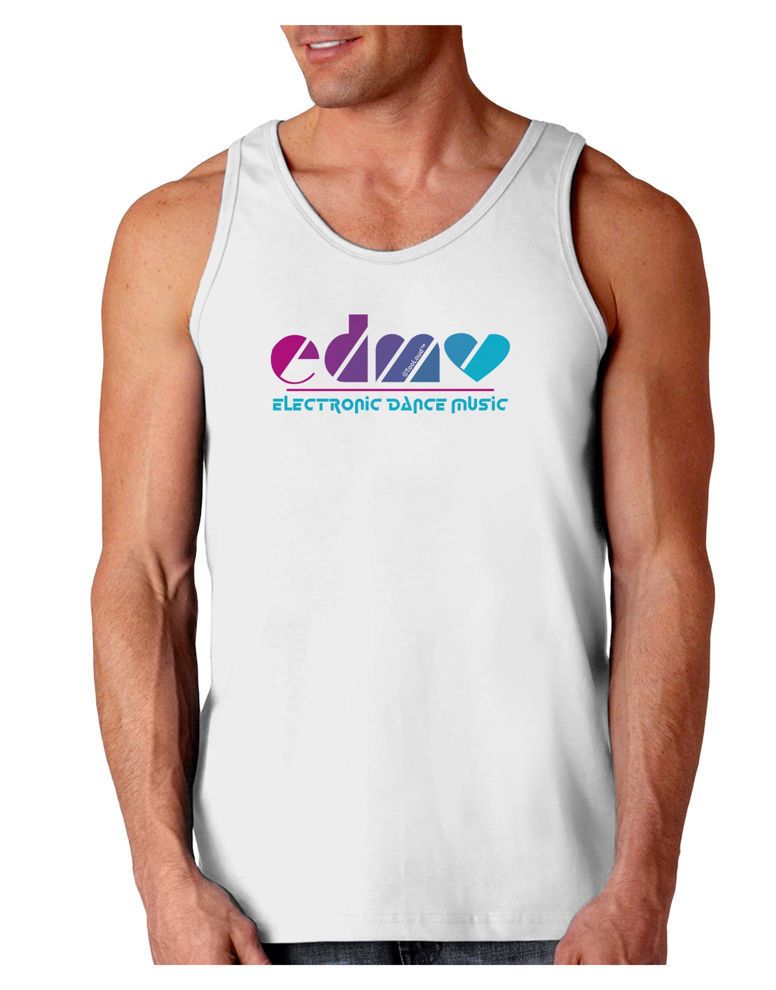 EDM Heart Loose Tank Top-Loose Tank Top-TooLoud-White-Small-Davson Sales
