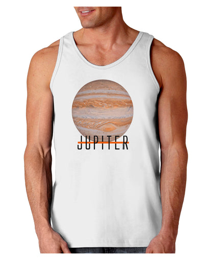 Planet Jupiter Earth Text Loose Tank Top-Loose Tank Top-TooLoud-White-Small-Davson Sales