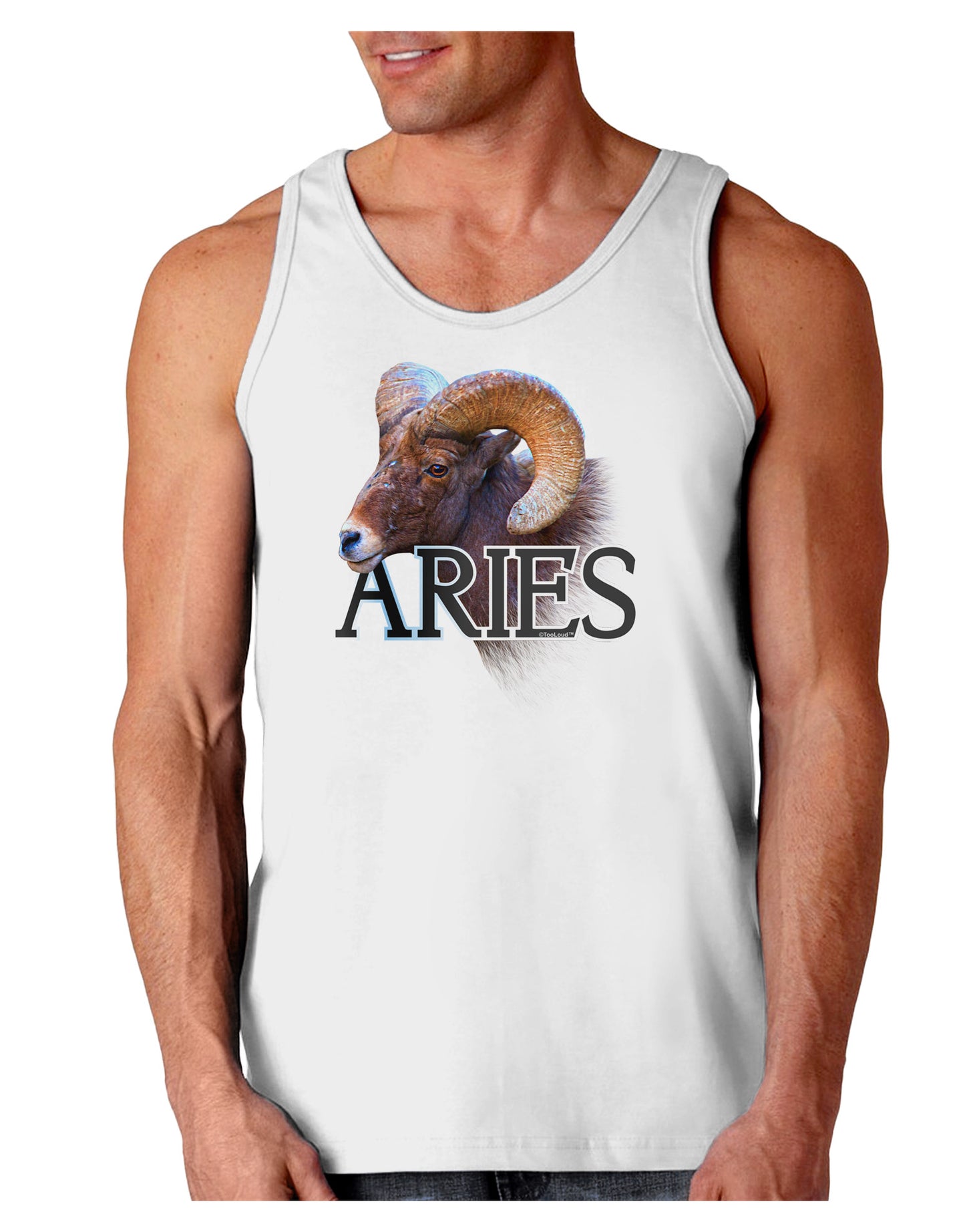 Majestic Aries Picture Loose Tank Top-Loose Tank Top-TooLoud-White-Small-Davson Sales