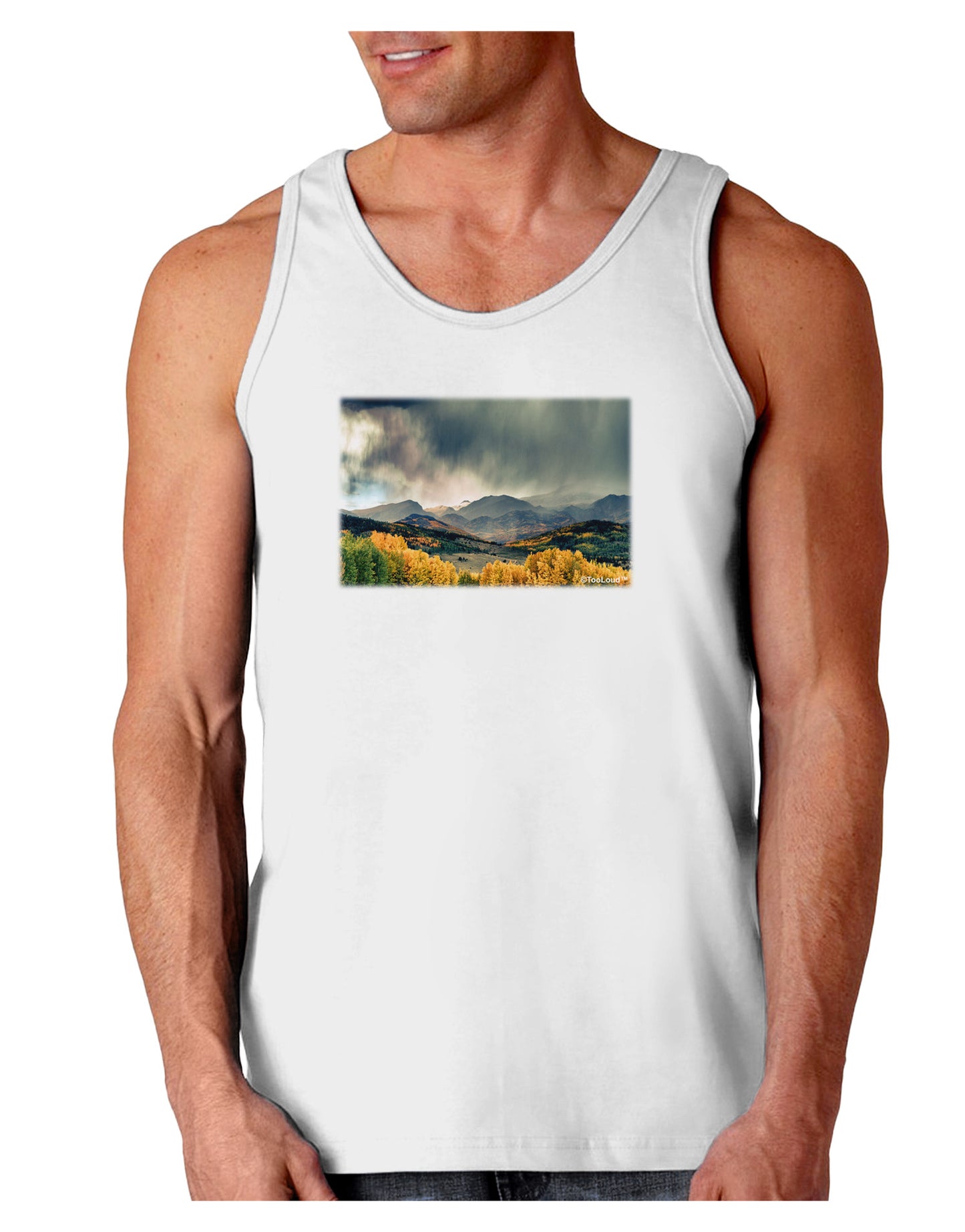 Colorado Mountain Scene Photo Loose Tank Top-Loose Tank Top-TooLoud-White-Small-Davson Sales