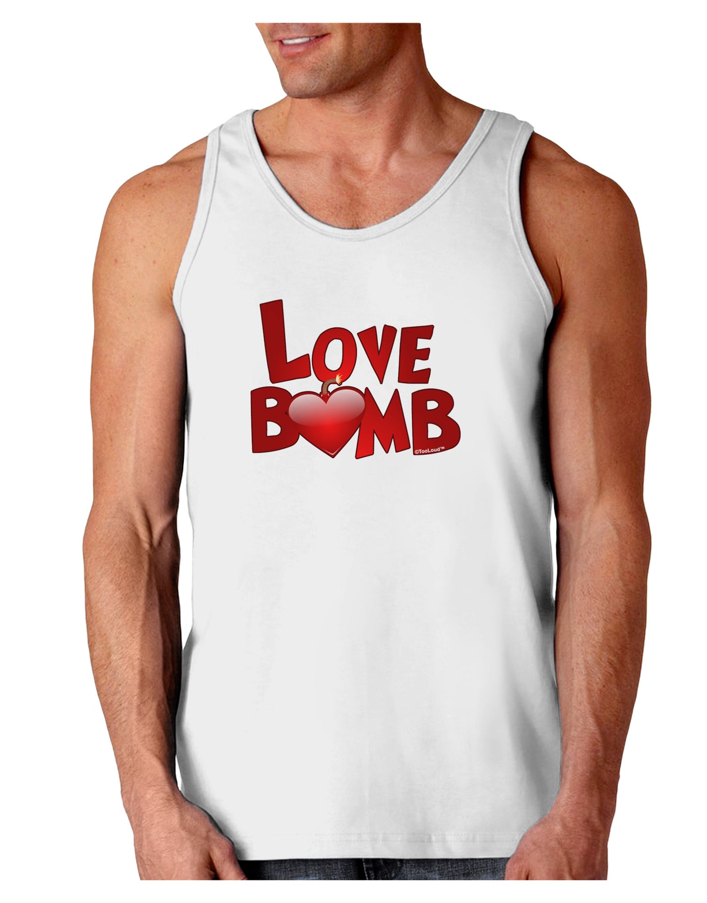 Love Bomb Text Loose Tank Top-Loose Tank Top-TooLoud-White-Small-Davson Sales