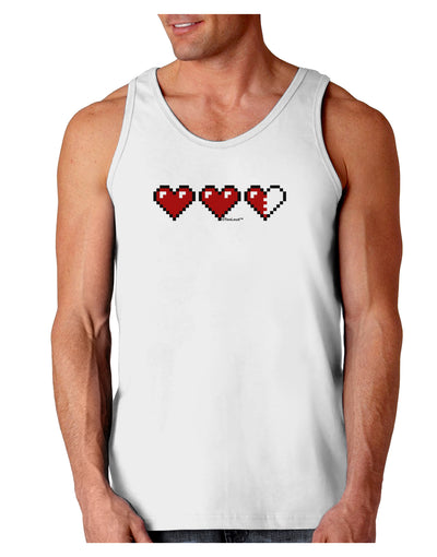 Couples Pixel Heart Life Bar - Left Loose Tank Top by TooLoud-Loose Tank Top-TooLoud-White-Small-Davson Sales