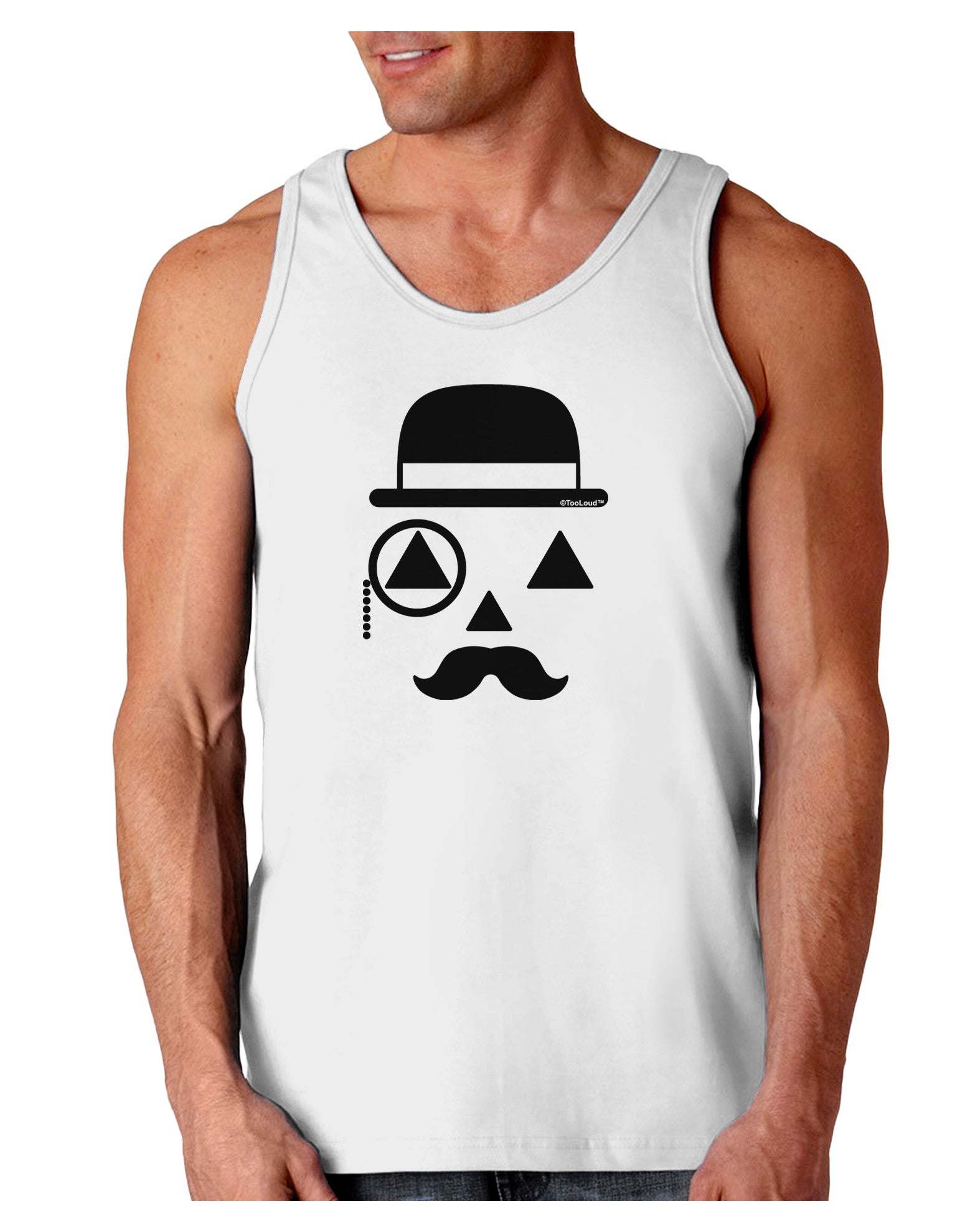 Gentleman Jack-o-lantern Loose Tank Top-Loose Tank Top-TooLoud-White-Small-Davson Sales