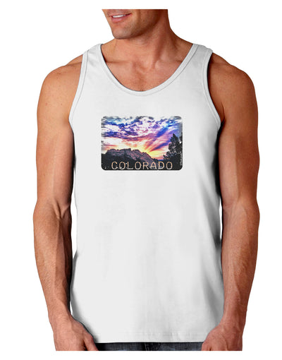 Colorado Rainbow Sunset Text Loose Tank Top-Loose Tank Top-TooLoud-White-Small-Davson Sales