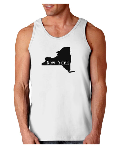 New York - United States Shape Loose Tank Top by TooLoud-Loose Tank Top-TooLoud-White-Small-Davson Sales